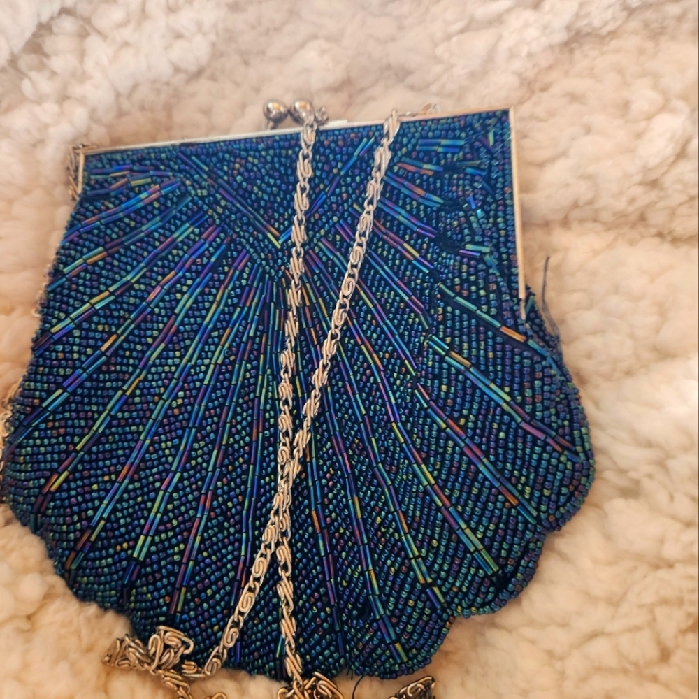 Vintage sparkling multicolor evening bag